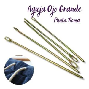 Aguja Grande Ojo Grande Punta Roma para Coser Sacos pasar Cordones en Prendas de Vestir
