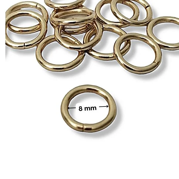 Argollitas Dorado 8 mm