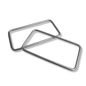 Asas Rectangulares de metal platado 10 cm