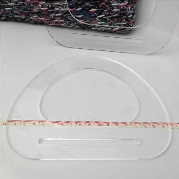 Asas acrilico media luna para bolso de trapillo