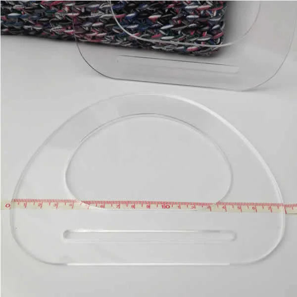 Asas acrilico media luna para bolso de trapillo