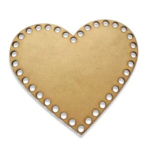 Base Corazón de Trupán Mdf para Tejer