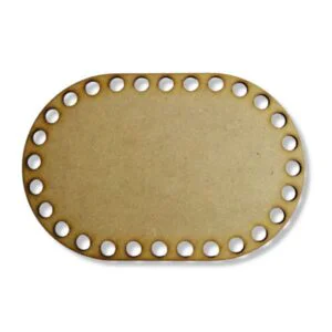 Base de Trupán Mdf Ovalada para cestas y carteras tejidas