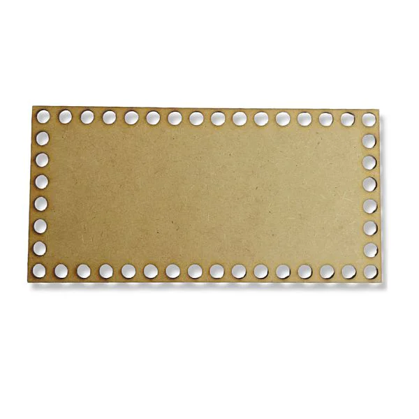 Base de Trupán Mdf Rectangular para Cestas y Bolsos