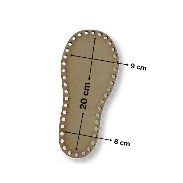 Base para tejer Bota con medidas