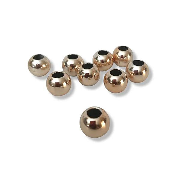 Billas Dorado son Bolas de Plasti Metal para Separadores y Decoración de Bolsos y Carteras Tejidas también para otras manualidades Dorado Champagene