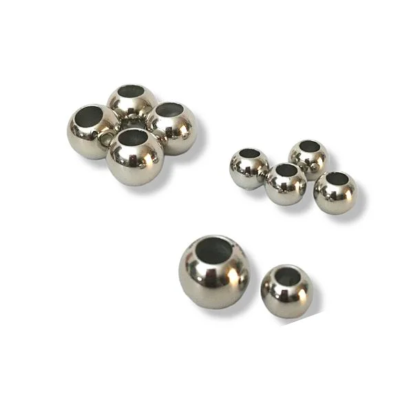 Billas Plateado son Bolas de Plasti Metal para Separadores y Decoración de Bolsos y Carteras Tejidas también para otras manualidades Plateado