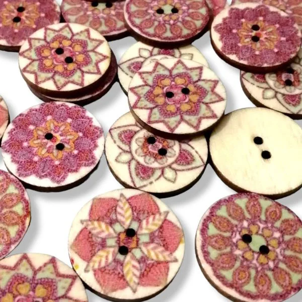 Botones de Madera diseño Spring