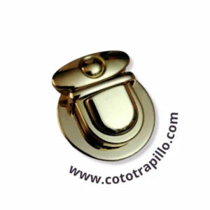 Broche Chapa Circular Dorado para Carteras y Bolsos de Moda