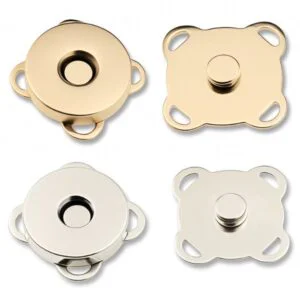 Broche imantado para Coser Dorado y Plateado alto