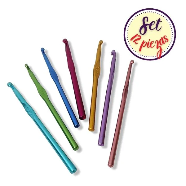 Crochet-Aguja-Para-Coser-Aluminio-12unidades-set