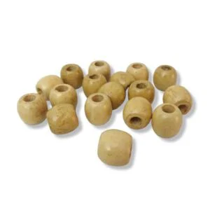 Cuentas de Madera 15mm color Natural para Manualidades son barnizadas tienen bonito brillo