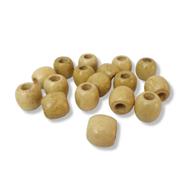 Cuentas de Madera 15mm color Natural para Manualidades son barnizadas tienen bonito brillo