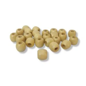 Cuentas de Madera bolas de madera natural 1cm Barnizadas con Brillo para manualidades y tejidos