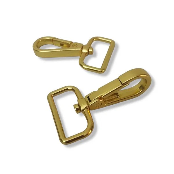 Ganchos Mosquetones para Carteras y Bolsos con Hebilla Rectangular Dorado