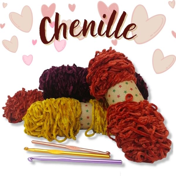 Lana Chenil Chenille Aterciopelado tonos Tierra