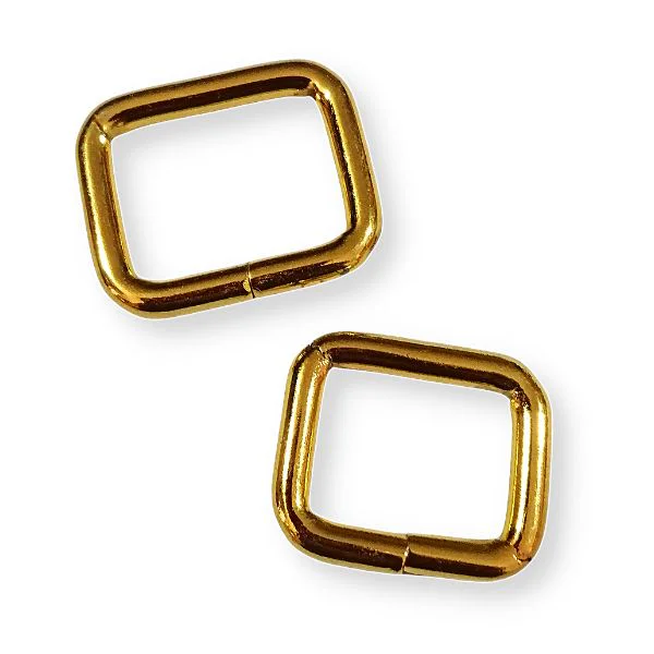 Rectangulos de Metal para Asas de Carteras color Dorado