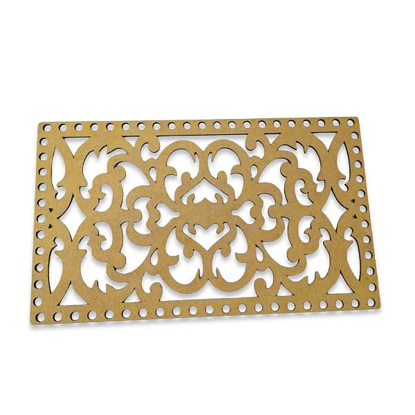 Tapa Labrada Rectangular de Trupán Mdf para Tejer