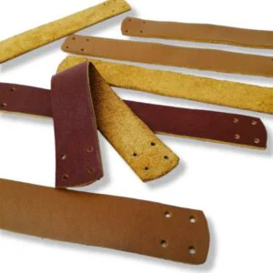 Tiras de Cuero genuino 1 par 18 cm para cestas tejidas