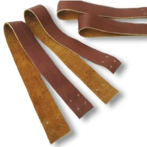 Tiras de Cuero genuino 40 cm para coser en bolsos, porta vinos, porta botellas, etc 4 agujeros medianos
