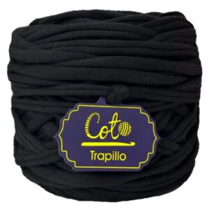 Trapillo Negro de algodón Jersey Producto Peruano
