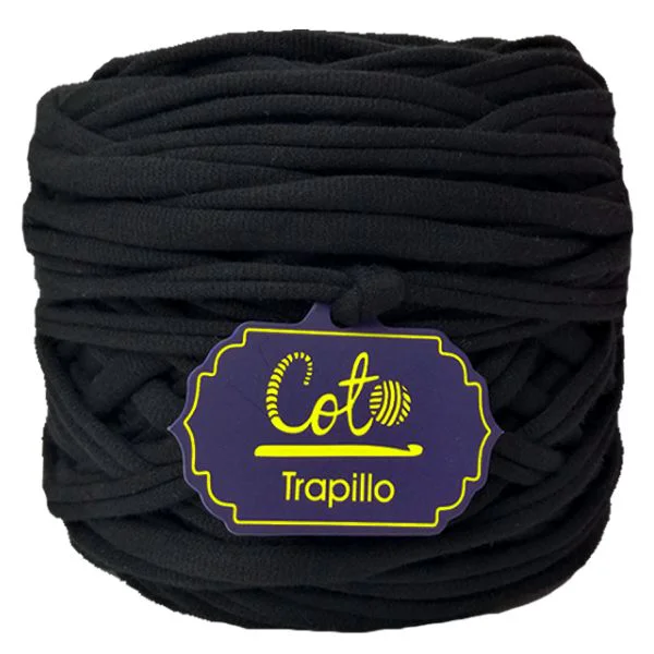 Trapillo Negro de algodón Jersey Producto Peruano
