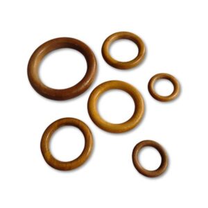 Argollas de Madera<br> (natural tostado) varios tamaños