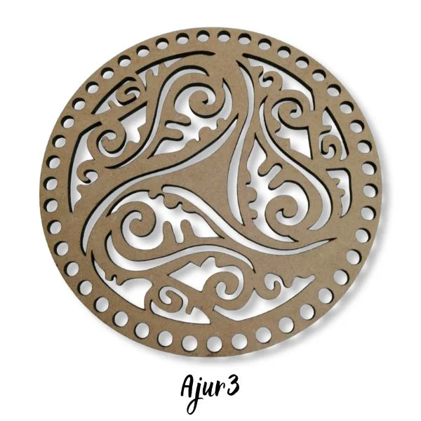 Tapa Labrada Circular<br> (ajur 3) 15 cm
