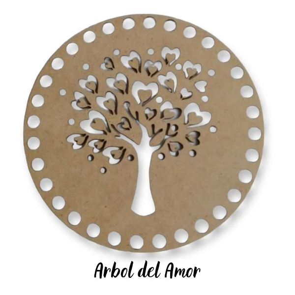 Tapa Labrada  Circular<br>(árbol del amor) 15 cm
