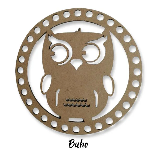 Mdf Base de Trupán para Tejer Diseño Buho