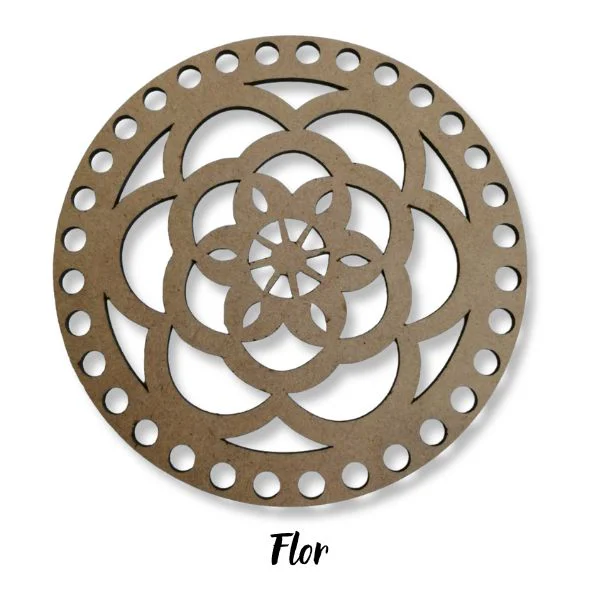 Mdf Base de Trupán para Tejer Diseño Flor