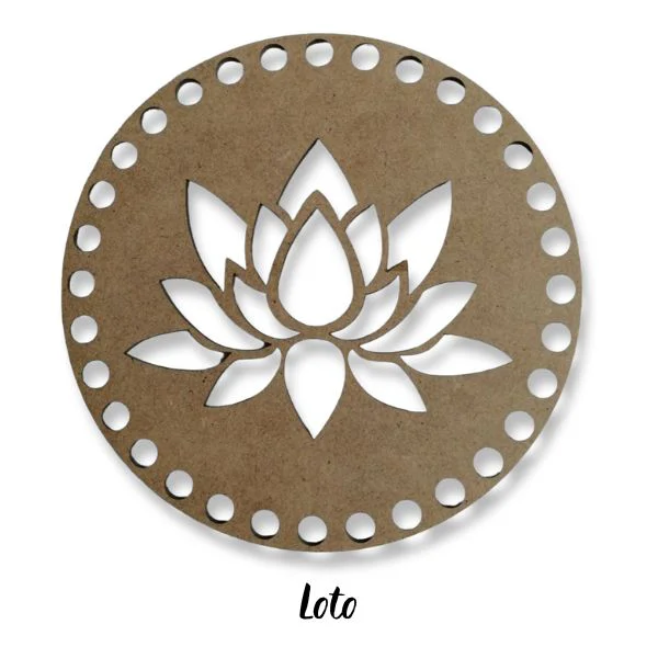 Mdf Base de Trupán para Tejer Diseño Loto