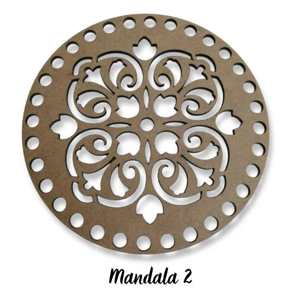 Mdf Base de Trupán para Tejer Diseño Mandala2
