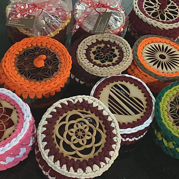 Tapas de Madera Mdf Trupán con Agujeros para Tejer varios Diseños
