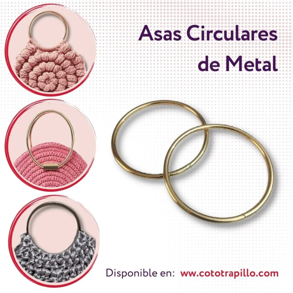 Asas circulares de metal