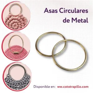 Asas circulares de metal
