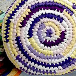 Cojín Circular<br>de Trapillo de Algodón