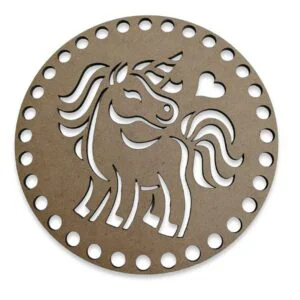 Mdf Base de Trupán para Tejer Diseño Unicornio
