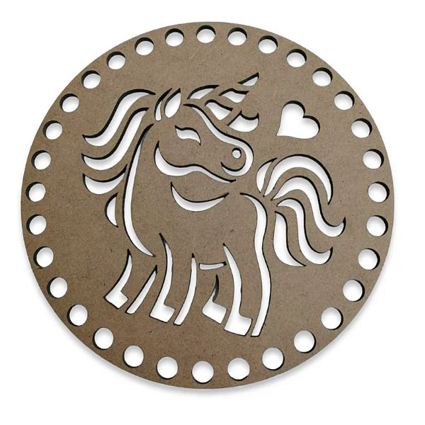 Mdf Base de Trupán para Tejer Diseño Unicornio