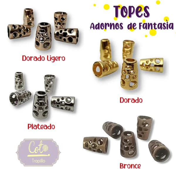 Topes Quesitos<br>(25 unidades) varios colores