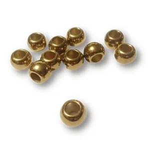 Billas Doradas 1 cm Agujero Grande