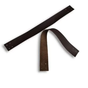 Tiras de Cuero genuino 25cm para coser en bolsos, porta vinos, porta botellas, etc 4 agujeros medianos