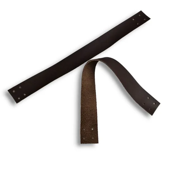 Tiras de Cuero genuino 25cm para coser en bolsos, porta vinos, porta botellas, etc 4 agujeros medianos