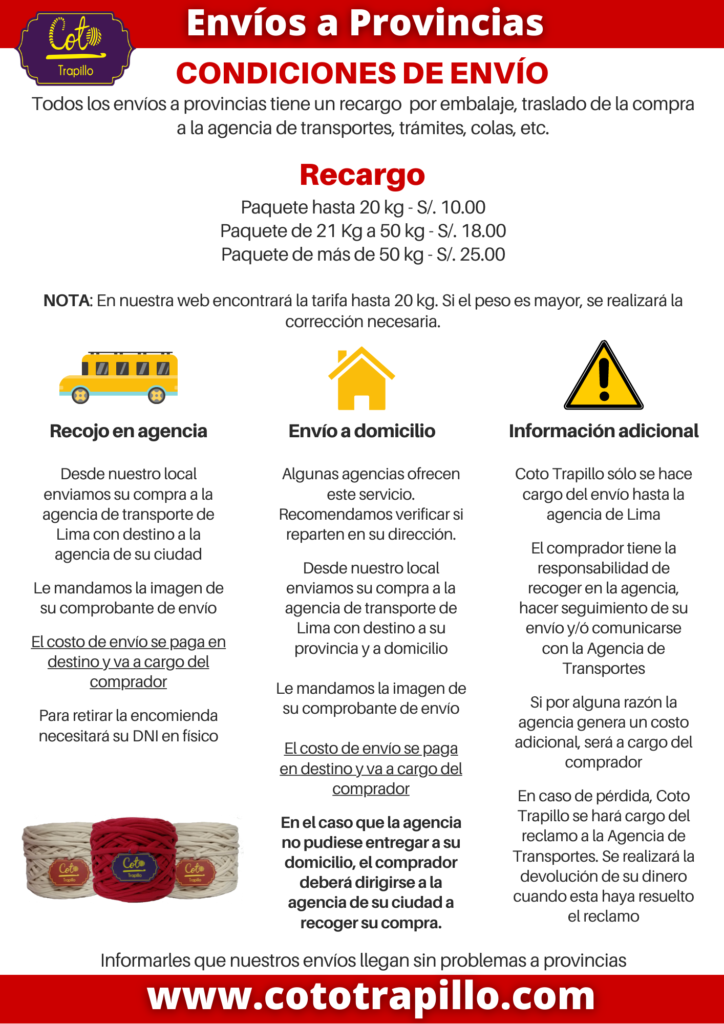 Envios a Provincias de Todo el Perú. Envíos Puntuales y Garantizados