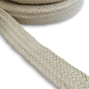 Cinta de Algodón Trenzada para Asas de Bolsos y otras Manualidades Natural