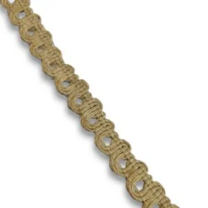 Greca de Yute 1cm de Ancho con Diseño Redondeado Romantico y Rustico Fibra natural para Manualidades y Decoraciones del Hogar