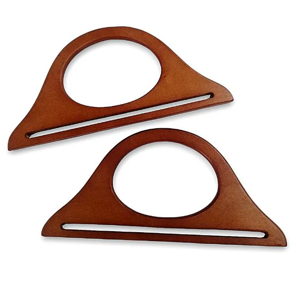 Asas de Madera MDF Media Luna color Tostado