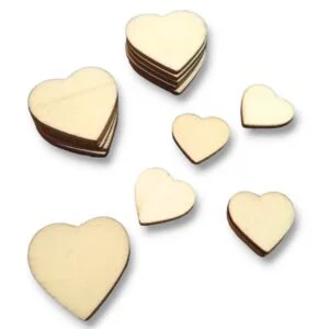 Piezas de Madera Forma Corazón chips para decoración y manualidades Lima Perú