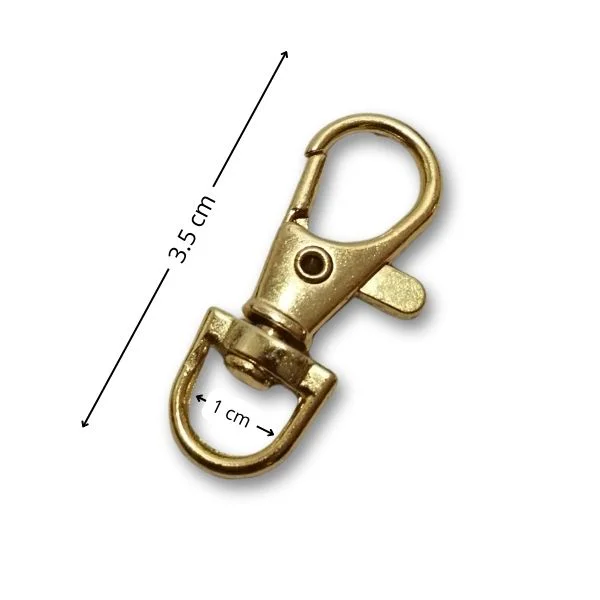 Mosquetones U<br>(dorado) 1 cm - Imagen 2