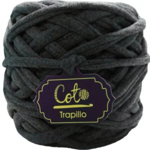 Trapillo de Algodón Gris Oscuro Jaspeado